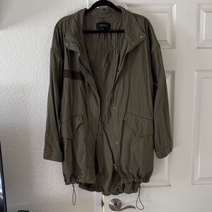From Japan Olive Green Jacket with Drawstring Hem